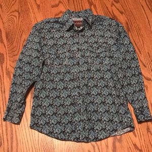 Rock and roll Cowboy long sleeve rodeo shirt.